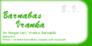 barnabas vranka business card